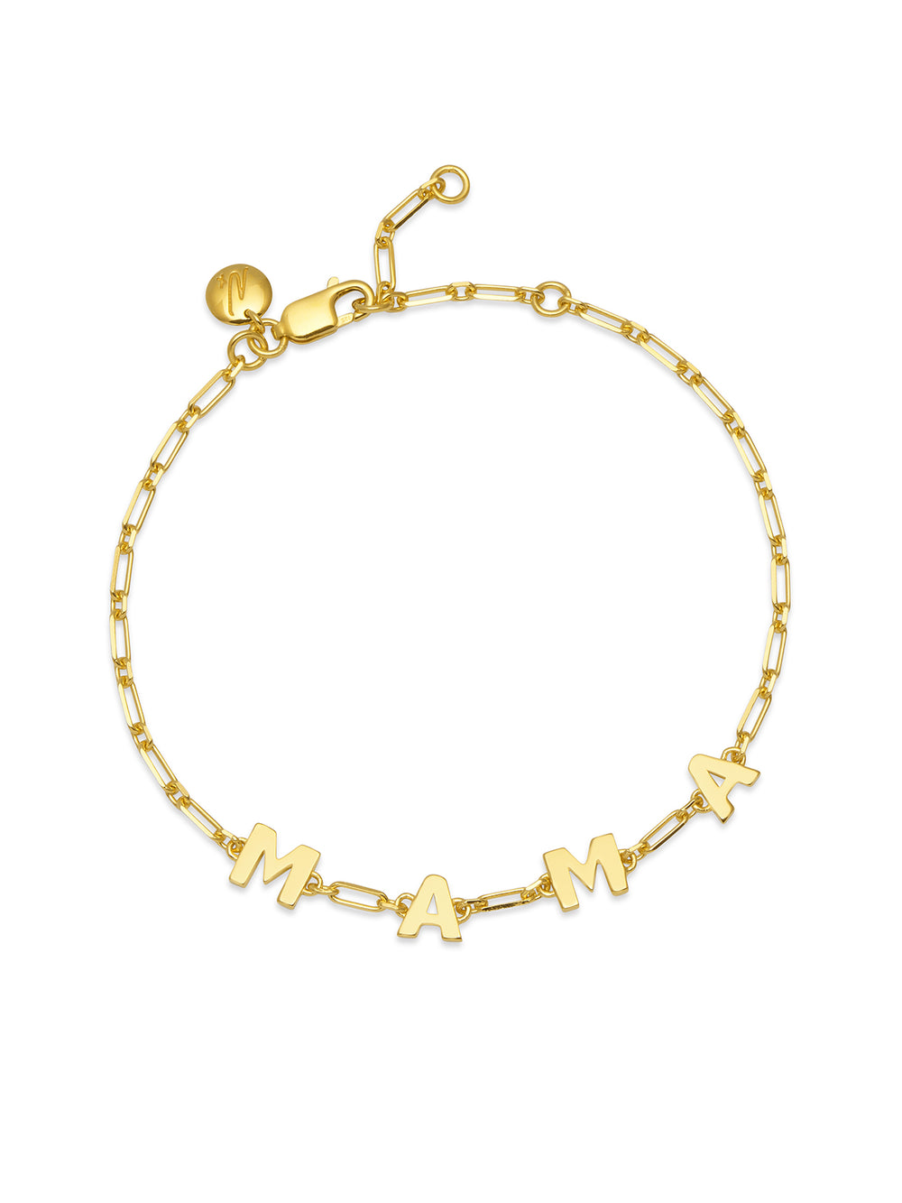 Mama Chain Bunting Bracelet Yellow Gold